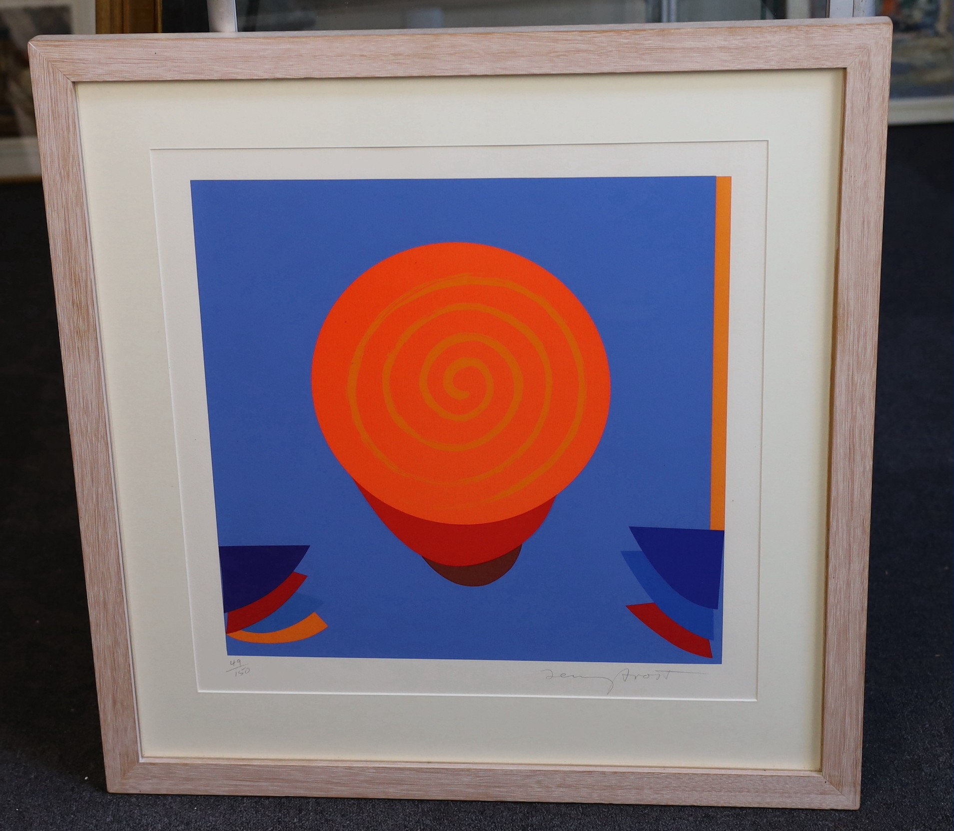 Sir Terry Frost, R.A. (British, 1915-2003), 'Orange and Blue Space 1998' (Kemp 182), screenprint in colours, 48 x 48.5cm